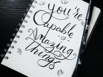 pen on you're capable of amazing things spiral notebook